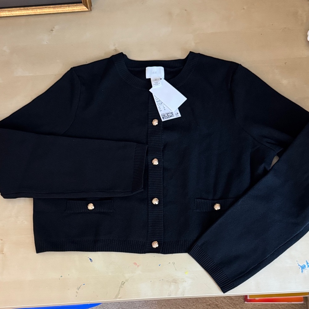 H&M Black Knit Lady Jacket